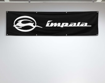 Dla fanów Bowtie, Chevroleta Impala, baner urodzinowy z flagą 2 x 8 stóp