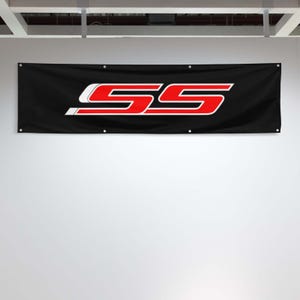 Camaro ss fans 2x8 ft flag birthday gift banner