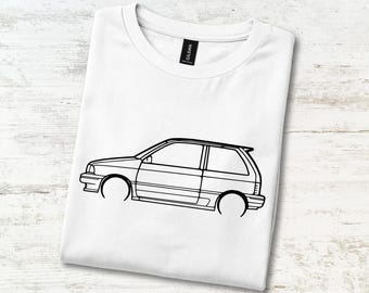 Taschengroßes Pendler-T-Shirt 1993 – Kleiner Hatchback, großes Herz, Neunziger-Jahre-Kleinwagen-Held-T-Shirt – Geburtstagsgeschenk für Papa