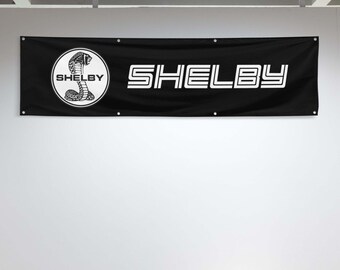 For ford shelby cobra fans 2x8 ft flag birthday gift garage wall decor banner