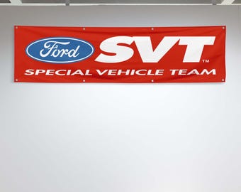 For ford svt fans 2x8 ft flag birthday gift banner