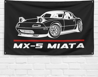 For mazda mx-5 miata car enthusiast 3x5 ft flag birthday gift banner