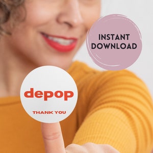 Depop, Depop Thank you, Depop stickers, Labels, Reseller Tools, Resellers Stickers, Instant Download, Package Decor, ,minimalistic labels