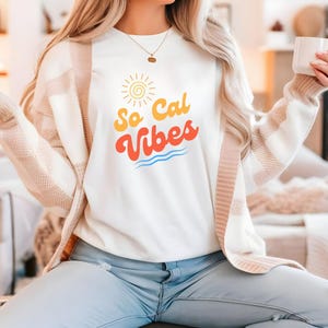 So Cal Vibes T-Shirt, Unisex Südalifornien-Grafik-T-Shirt, lässiges Strandstil-Shirt, Vintage-inspiriertes Sommertop, Westküsten-Vibes-Geschenk