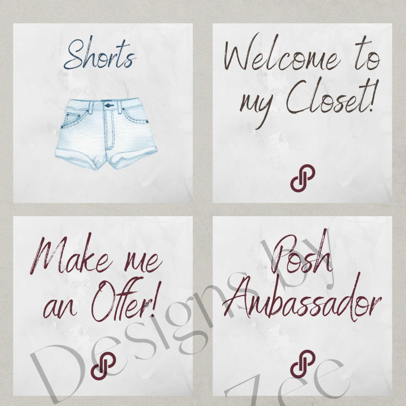 17 Poshmark Closet Signs Poshmark Dividers Organizational Etsy