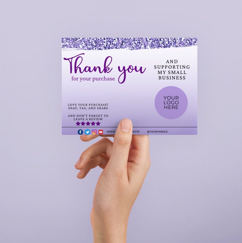 Printable Thank You Card Thank You Business Template Note - Etsy