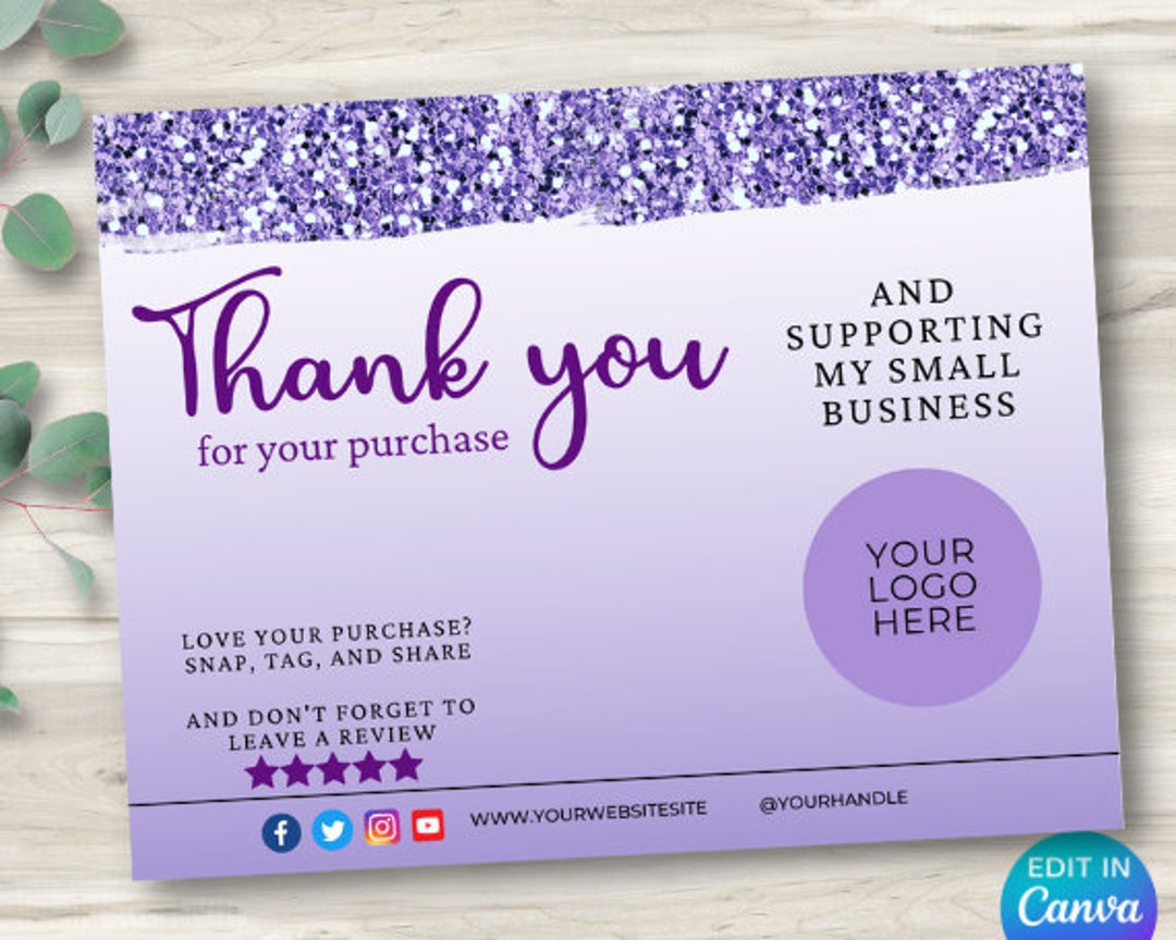 Printable Thank You Card, Thank You Business Template Note Card ...