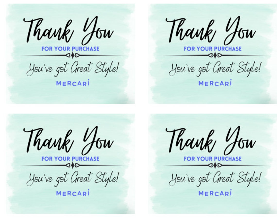 Thank You Note For Mercari Thank You Card Mecari Mercari