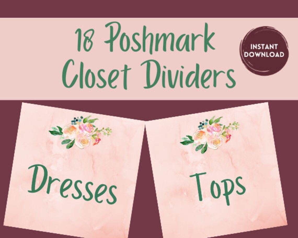 Poshmark Closet Signs, Poshmark Sign, Category Listing, Organizational