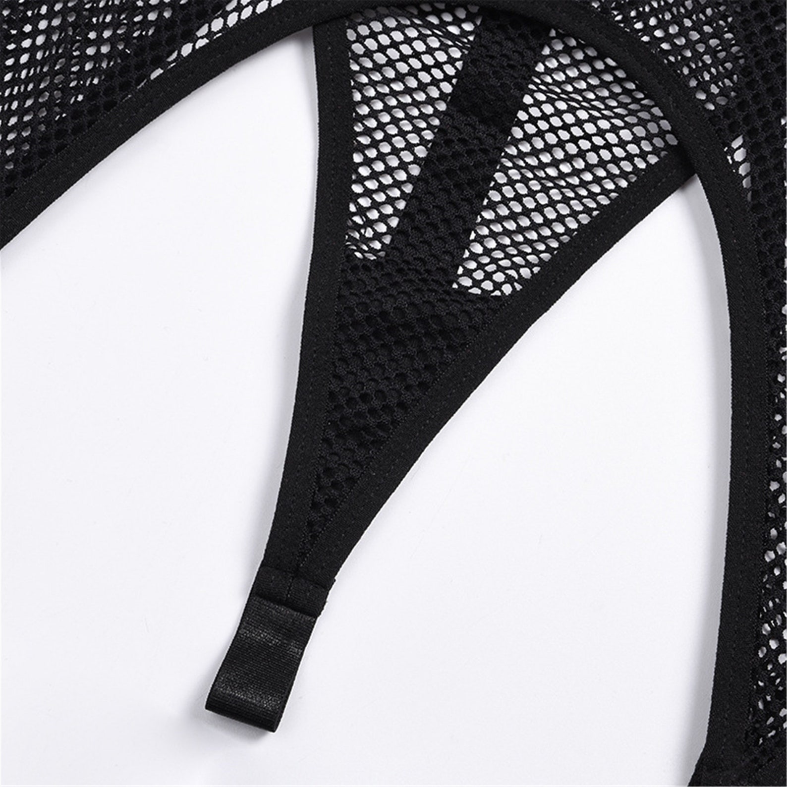 Conjunto de lencería negra lencería erótica sexy malla Etsy