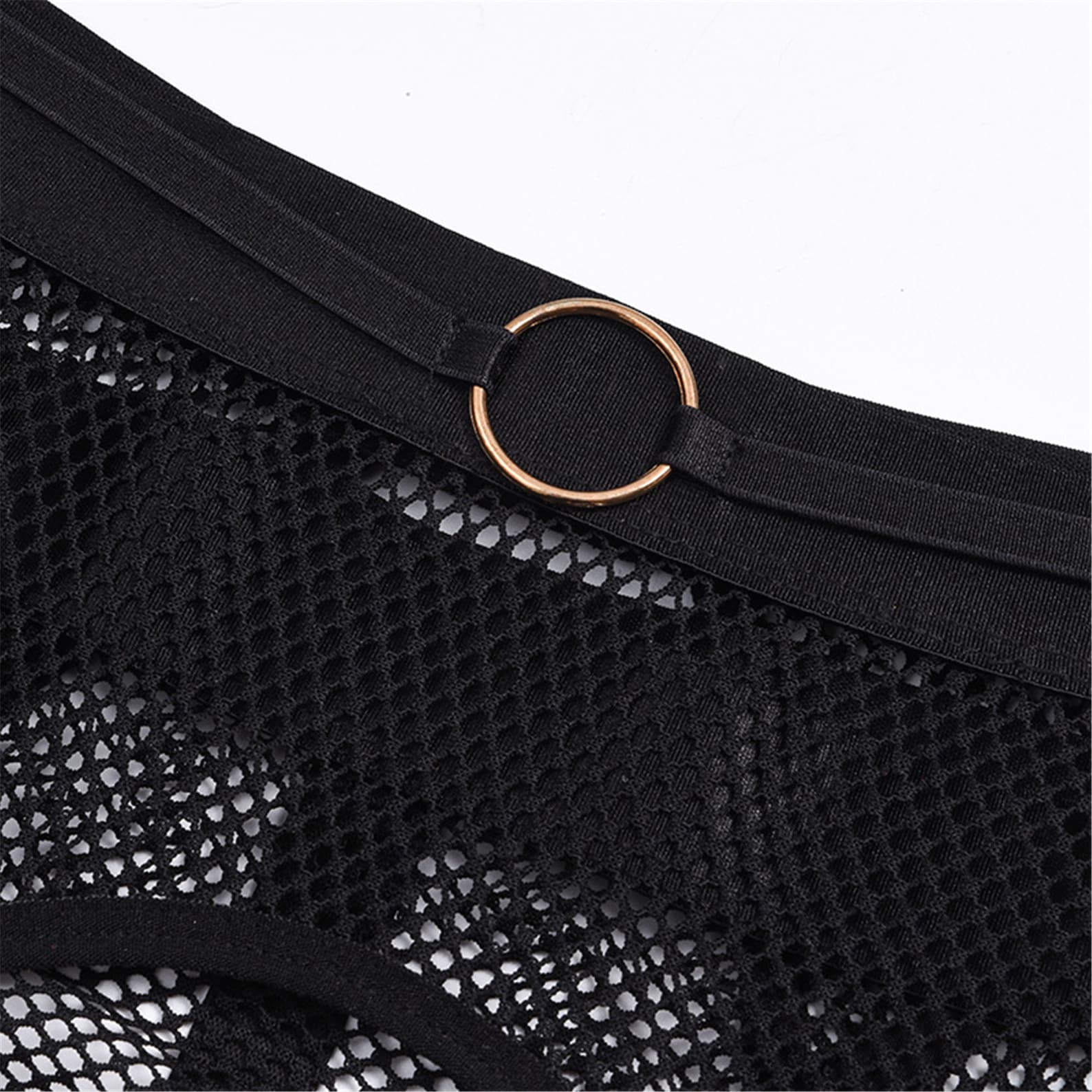 Conjunto de lencería negra lencería erótica sexy malla Etsy