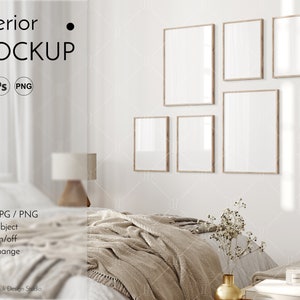 Gallery frame mockup, Interior mockup, iso din A2 A3 mockup, color change, editable mockup, Smart object, PSD, PNG, JPG