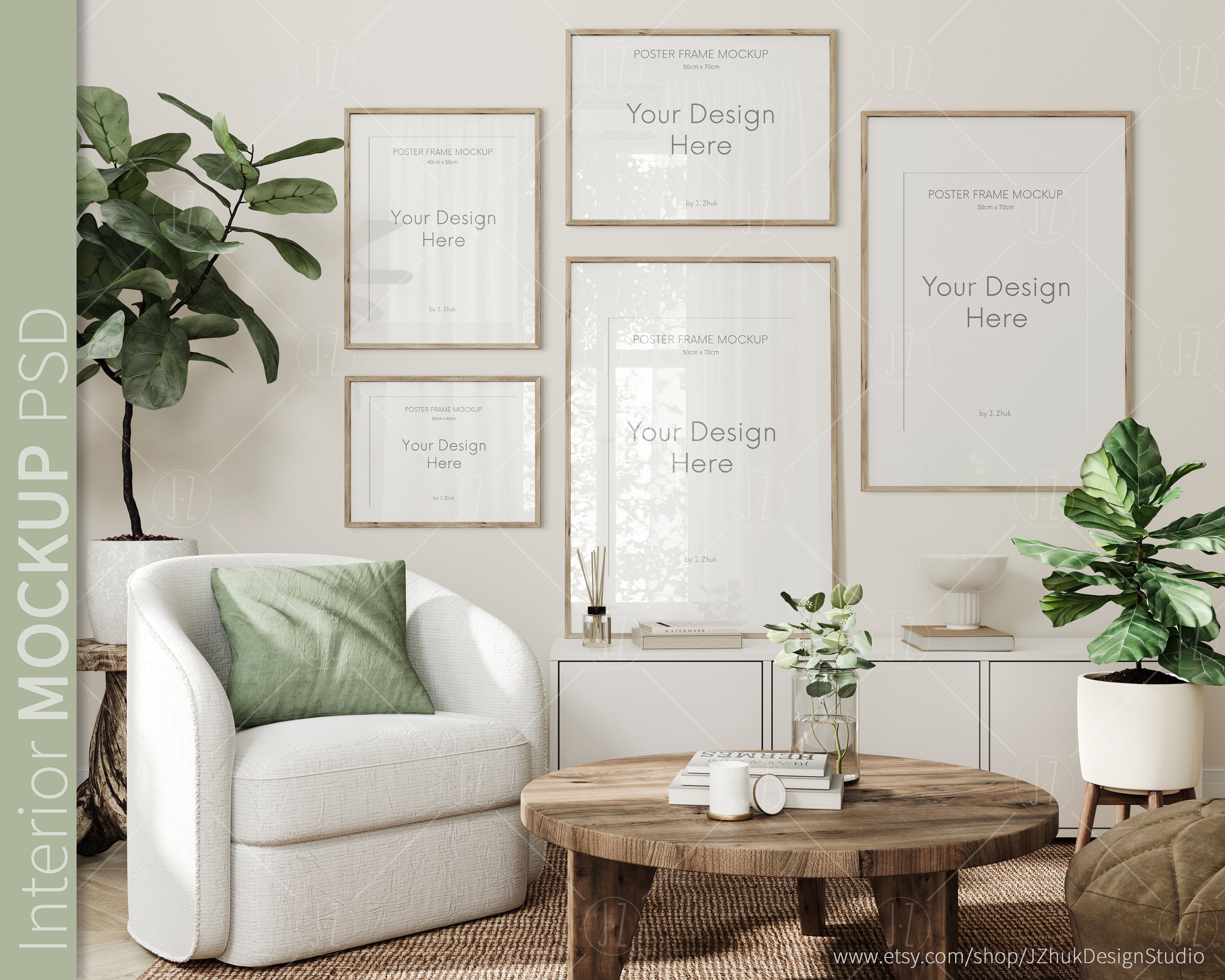 Gallery Wall Mockup Interior mockup Scandinavian style mock | Etsy