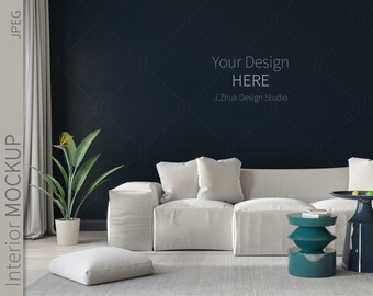 Interior Mockup, Living Room Mockup, Interior Mock up, Styled interior, Wallpaper Mockup, Blank Wall Mockup, Room Mockup, Wall Mock up, JPG