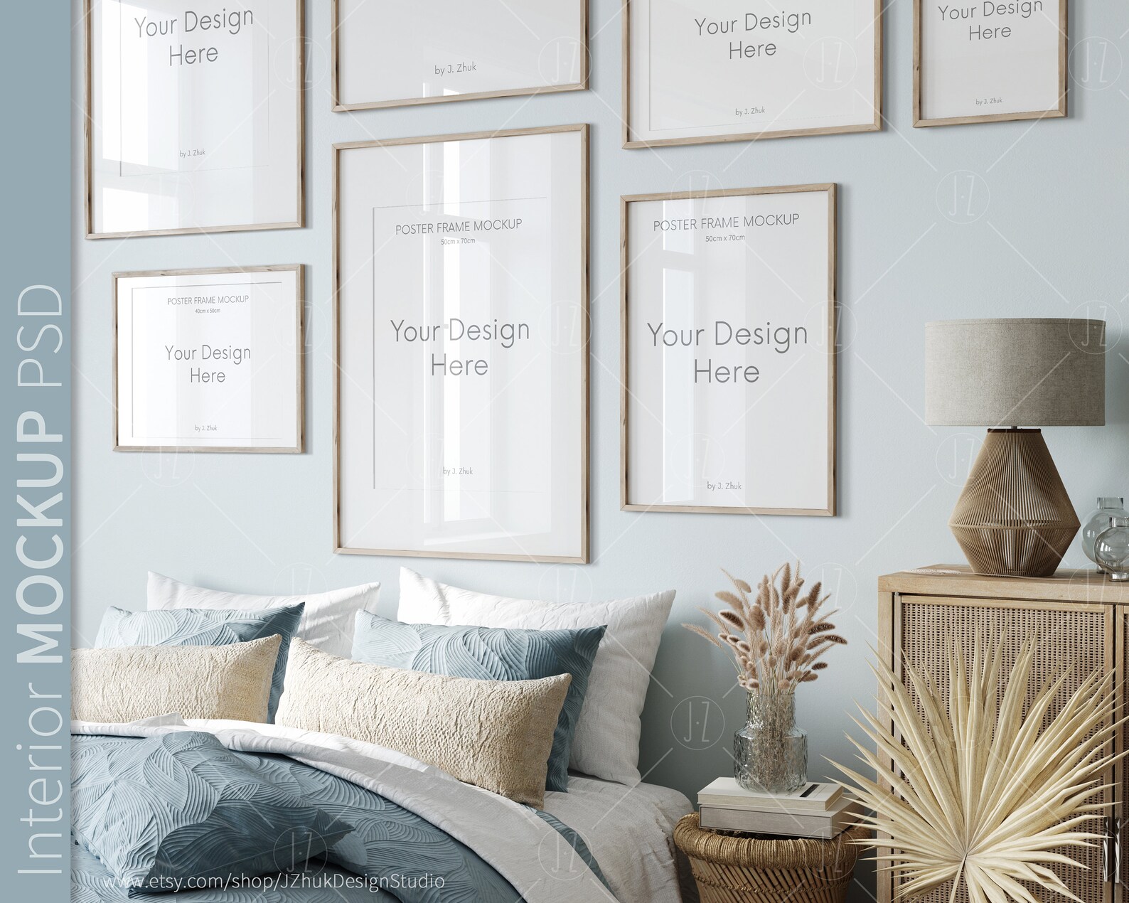 Gallery Wall Mockup Interior Mockup Scandinavian Style Mock | Etsy