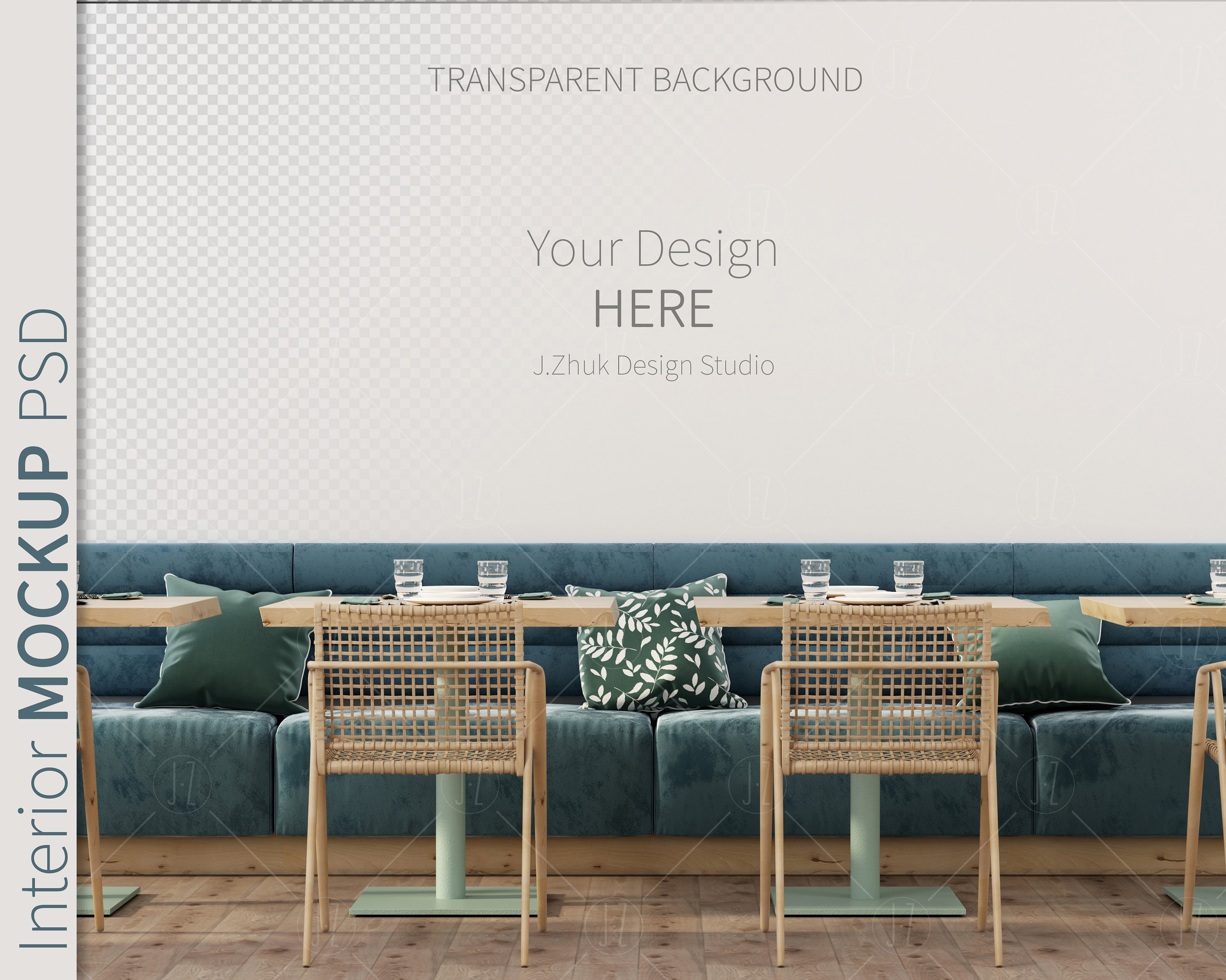 Wall Mockup, Interior Mockup, Dining Room Mockup, Mock Up, Restaurant ...