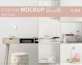 Interior Mockup Bundle, White Interior Mockup, Living Room Mockup, Room Mockup, Wall Art Mockup, Mockup Bundle, Empty Wall mockup,JPG