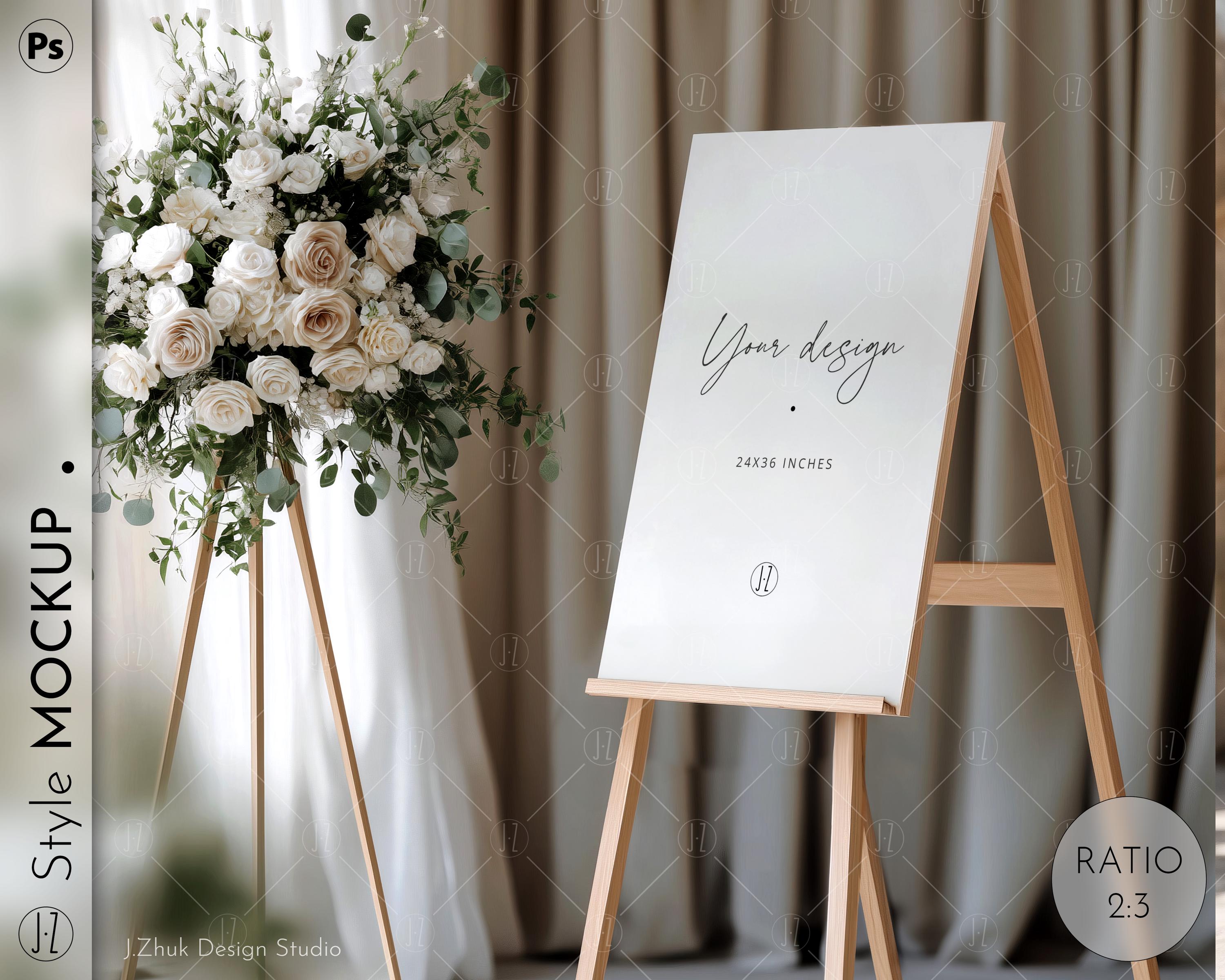 Welcome Sign Mockup Wedding, 2x3 Proportion, Boho Wedding Style, Summer ...