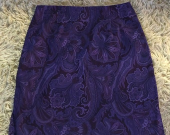 90s Paisley Skirt Chiffon Maxi Skirt Size Large