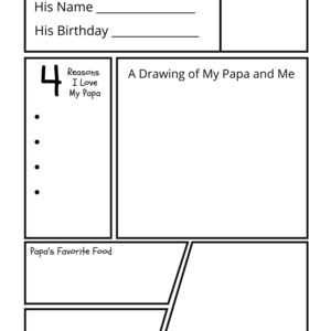 Printable All About Dad/daddy/stepdad/papa/grandpa Fill in - Etsy