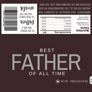 Happy Father's Day Gift Hershey's Printable Instant Download Candy ...