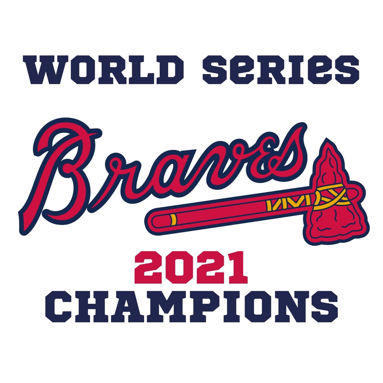 Atlanta Braves World Series Baseball Champions Bundle clipart Etsy