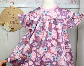 Handmade Shirt Tunika Blumen | Oberbekleidung | 74-140 | Mädchen Sommer Oberbekleidung