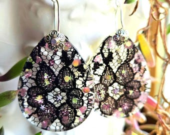 Lacy Rose Dangle Earrings