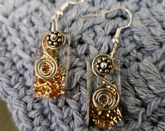 Frozen Flame earrings