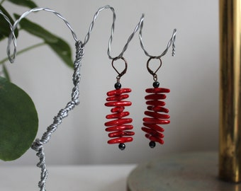 Dreadschmuck Dreadlockschmuck from Bronze wire with real pearl of red coral Dreadperle Rast ash Muck Red Coral
