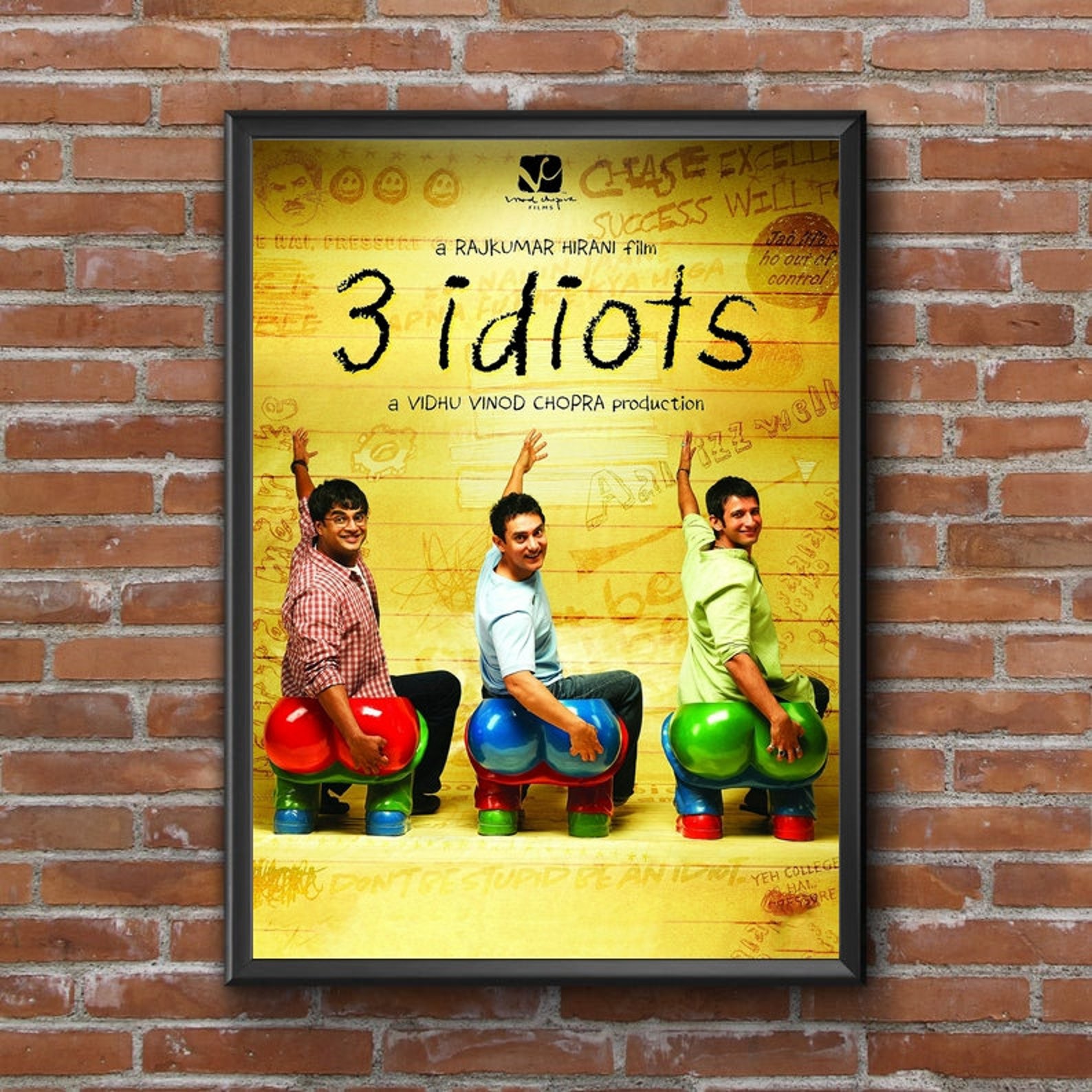 3 Idiots Movie Poster Wall Painting Home Decoration No Frame Etsy