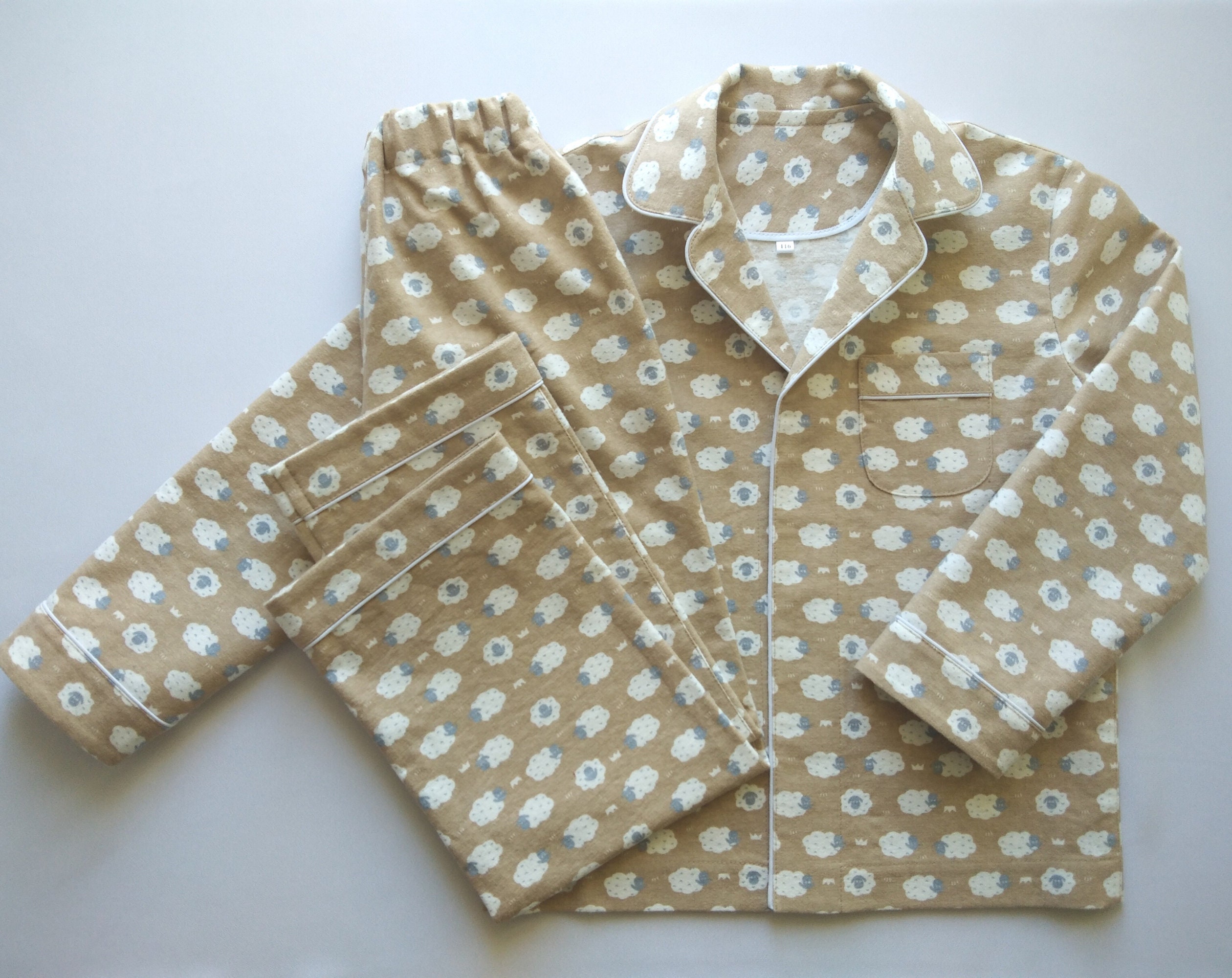 Pets animal Flannel pajamas for kids Lamb 100 organic Etsy