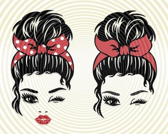 Download Messy Bun Bandana Glasses Leopard Print Svg Beautiful Girl Lady Woman Face Cheetah Print Png Eps Silhouette 1 Dxf Cut Files For Cricut Clip Art Art Collectibles Kromasol Com