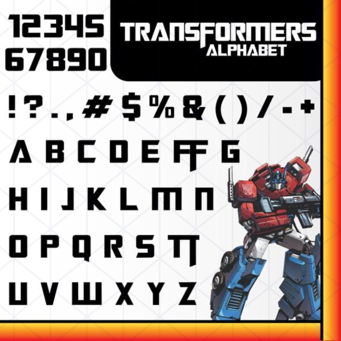 Transformers Font AutobotDecepticon Clipart SVGEPSPNG File | Etsy