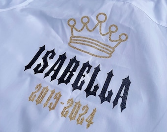 School leavers shirt , TRAPSTAR , crown, many colours available , personalised , college , secondary , primary , gift, keepsake