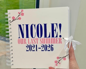 School leavers scrapbook, mamma mia, abba, personalised gift, year 11 leavers, year 6, scrapbooking, leavers day, school leavers book