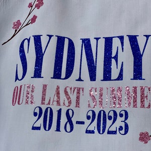 LEAVERS SHIRT 2024 , mamma Mia inspired , keepsake , glitter , personalised , primary leavers , school leavers , year 11 , year 6 , college image 8