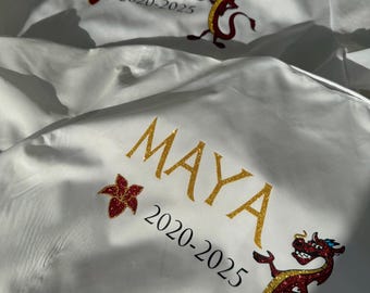 School leavers shirt, Mulan, many colours available, personalised, college, secondary, primary, school leavers gift, keepsake, princess