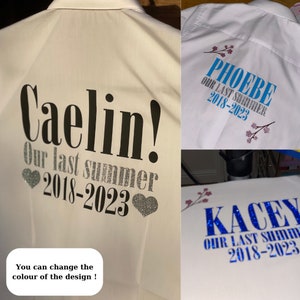 LEAVERS SHIRT 2024 , mamma Mia inspired , keepsake , glitter , personalised , primary leavers , school leavers , year 11 , year 6 , college image 6