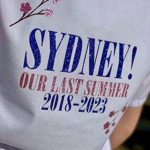 LEAVERS SHIRT 2024 , mamma Mia inspired , keepsake , glitter , personalised , primary leavers , school leavers , year 11 , year 6 , college image 5