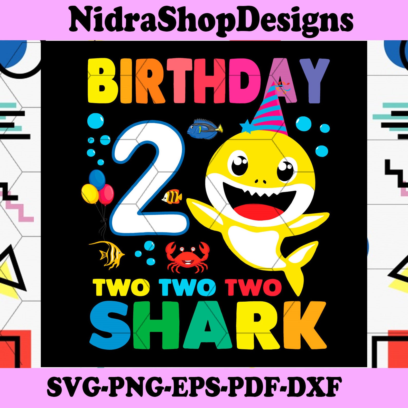 Free Free 315 Baby Shark 2Nd Birthday Svg SVG PNG EPS DXF File