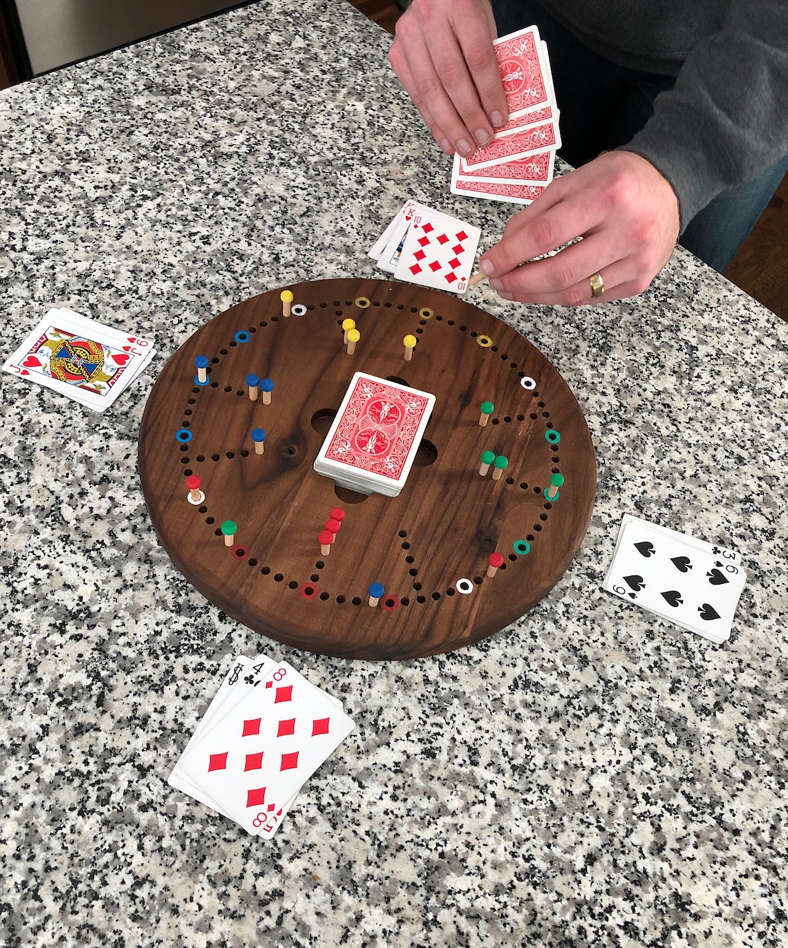 Pegs and Jokers 24 player Game set with solid walnut board Etsy