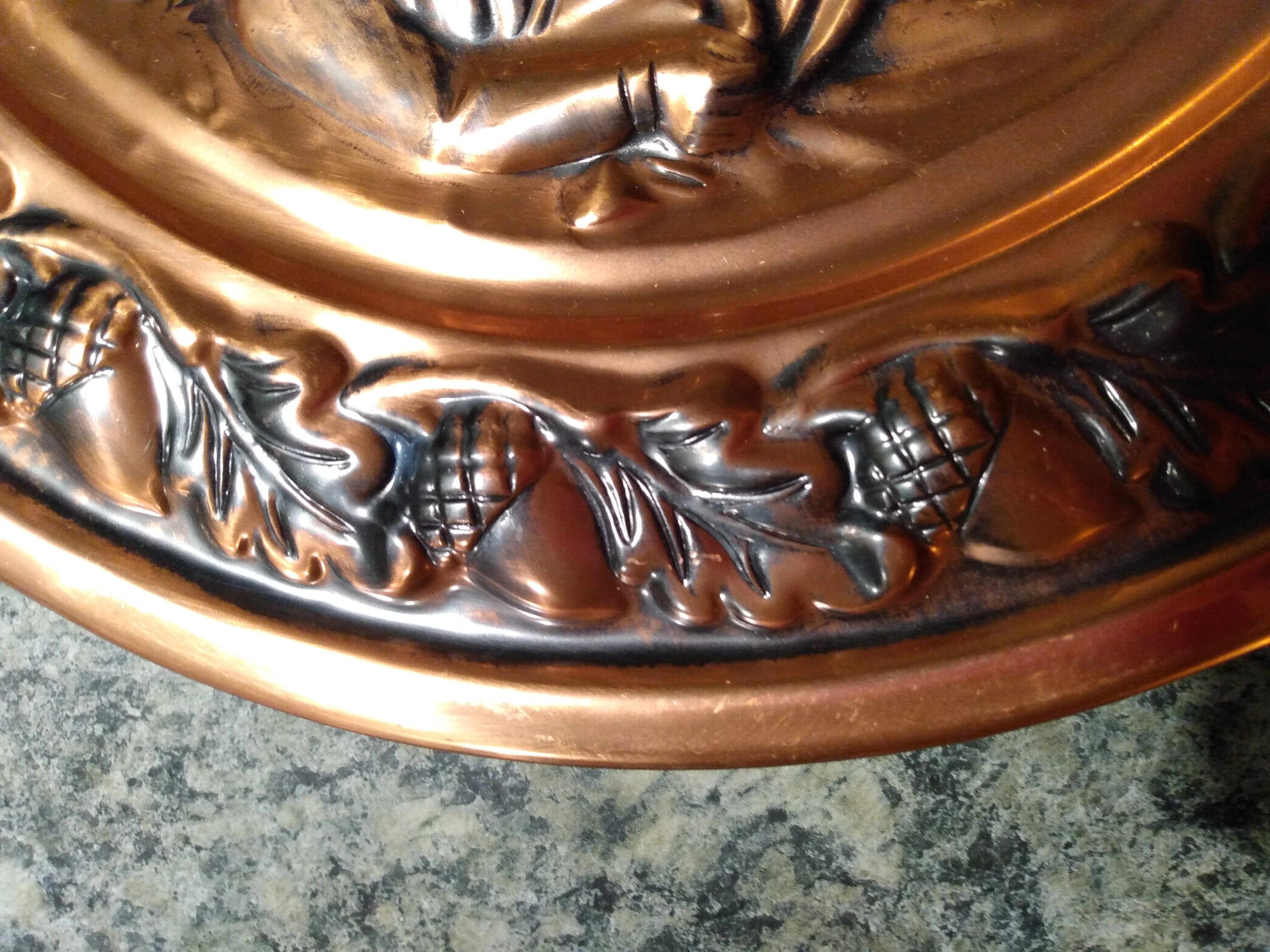 Antique Embossed Pure Copper Plate. Rare and In Etsy