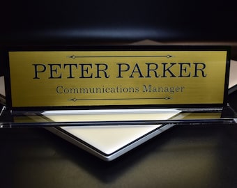 Personalised free standing Desk Name Plaque Desk Name plate Desk Name sign Work Home Office