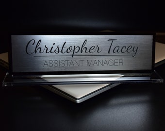 Personalised free standing Desk Name Plaque Desk Name plate Desk Name sign Work Home Office