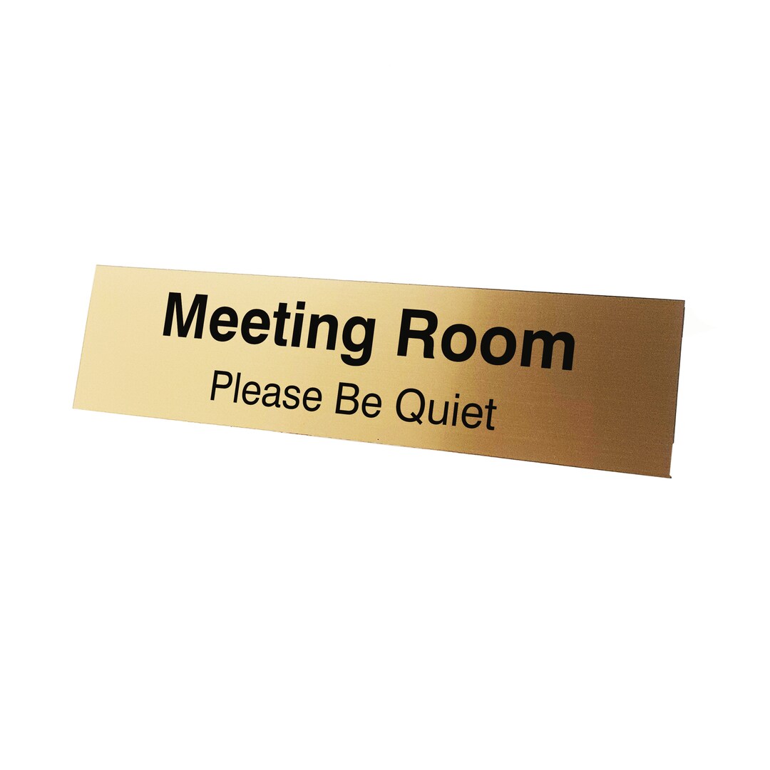 Personalised Desk Plaque Insert With Black Text Name and Job Title ...