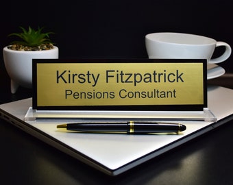 Personalised free standing Desk Name Plaque Desk Name plate Desk Name sign Work Home Office
