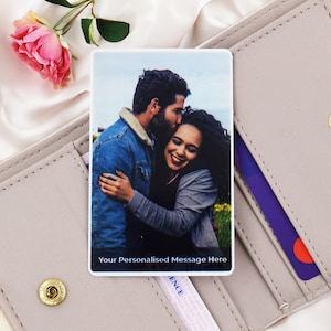 Gepersonaliseerde foto portemonnee portemonnee kaart, aandenken cadeau voor grootouders, man, vrouw vader, moeder, vriend aangepaste portemonnee kaart