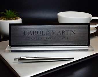 Personalised free standing Desk Name Plaque Desk Name plate Desk Name sign Work Home Office