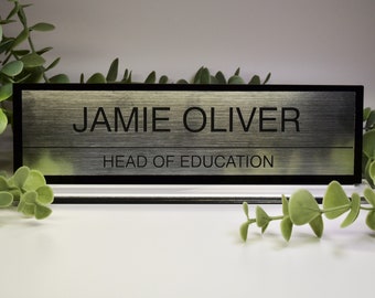 Personalised free standing Desk Name Plaque Desk Name plate Desk Name sign Work Home Office